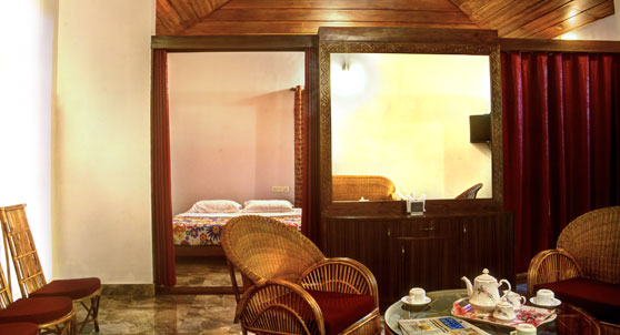 View of the Premium cottage suite's beds