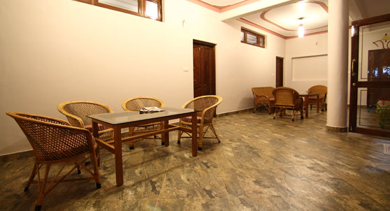Main verandah of Deva Maani's grand suite rooms.