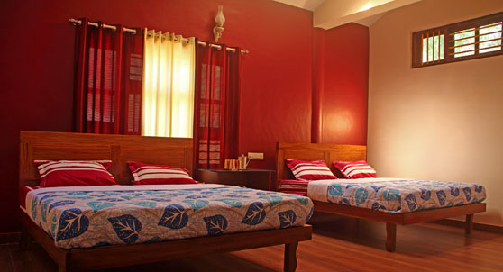 Vast sleeping area of grand suite room